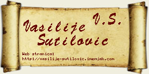 Vasilije Šutilović vizit kartica